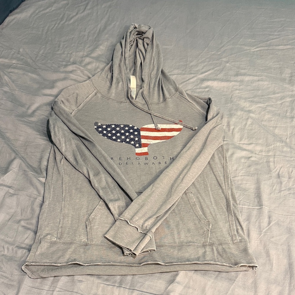 Gray Hooded Women’s Sweatshirt coverup